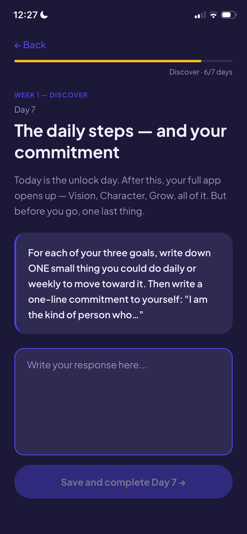 Another Thrivr screen